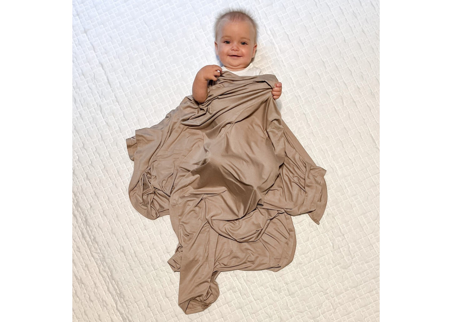 Bamboo Stretch Swaddle Blanket - Taupe