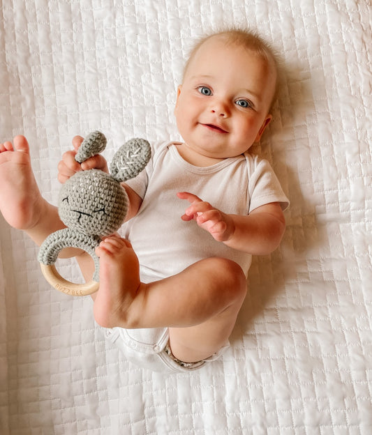 Handmade Crochet Bunny Rattle