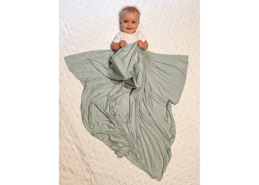 Bamboo Stretch Swaddle Blanket - Mint