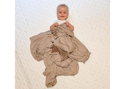 Bamboo Stretch Swaddle Blanket - Taupe