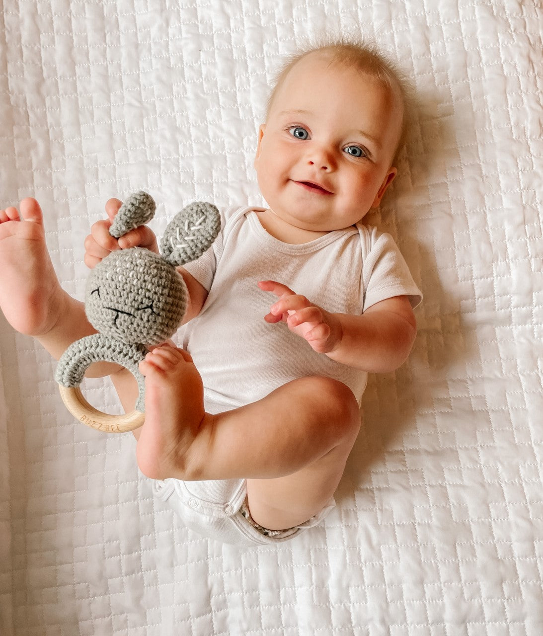 Handmade Crochet Bunny Rattle